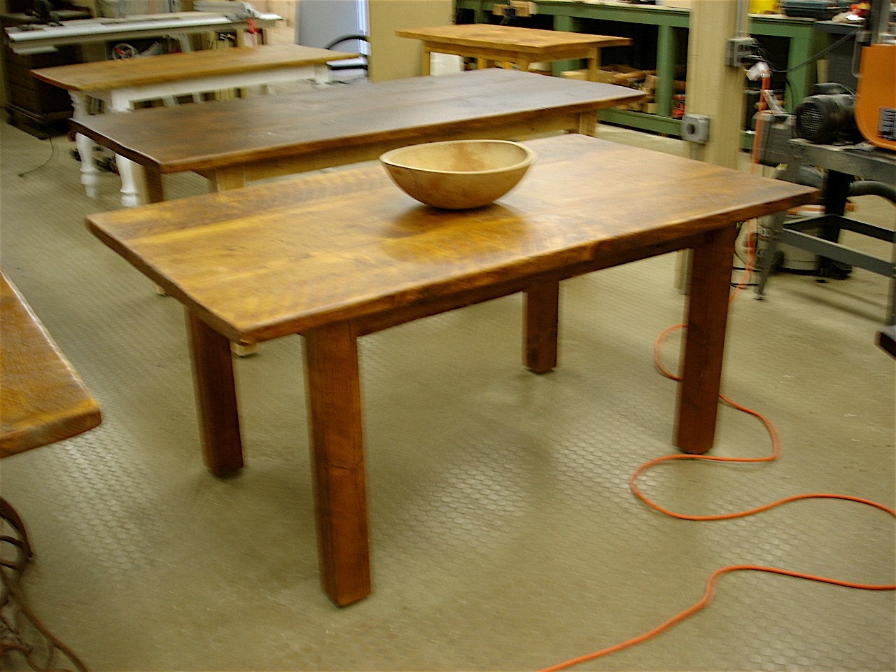Farm/ Harvest table Handmade from Wonderful Old Boards Heavy Pine Farm Table