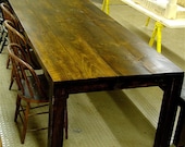 Farm Table: Custom Built Modern Style Dining from Salvaged Boards