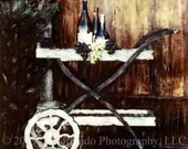 Napa Valley Wine Cart Polaroid SX-70 Manipulation - 8x8 Fine Art Photograph
