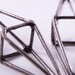 octahedron earrings - oxidized silver