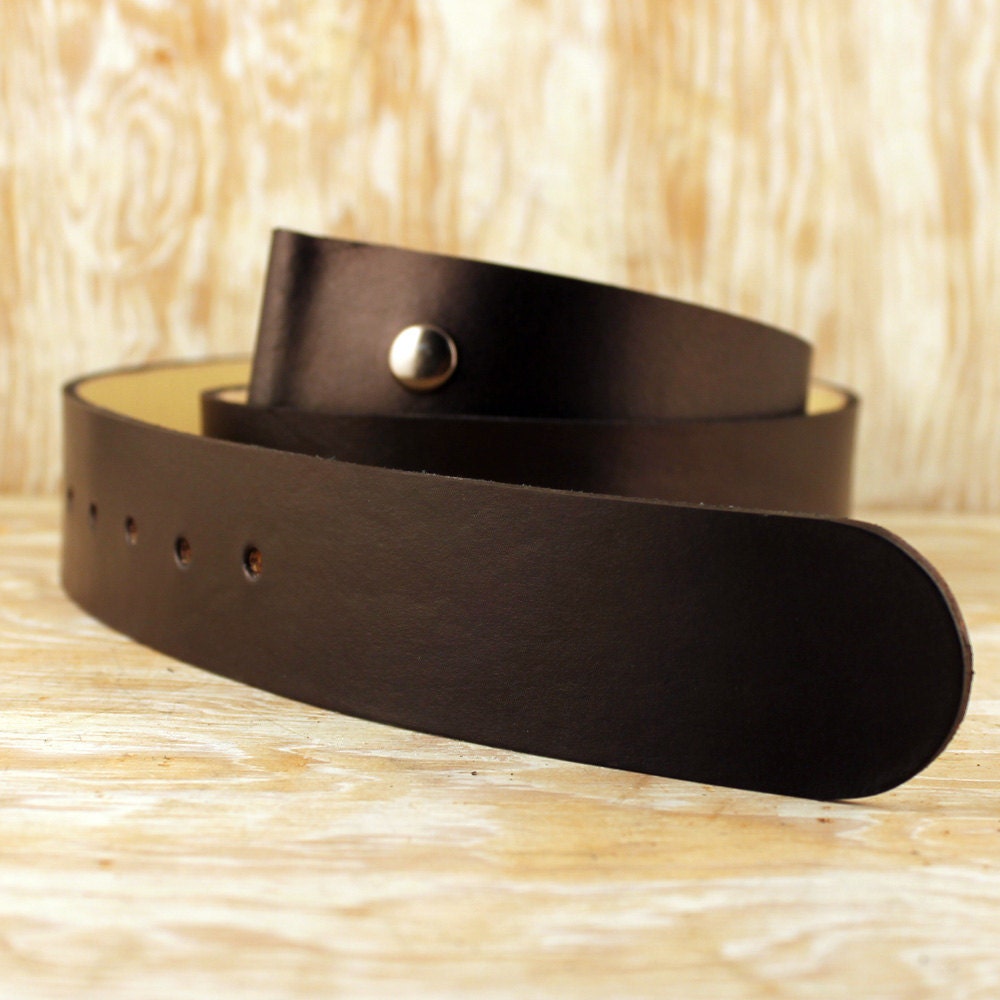 black leather snap belt
