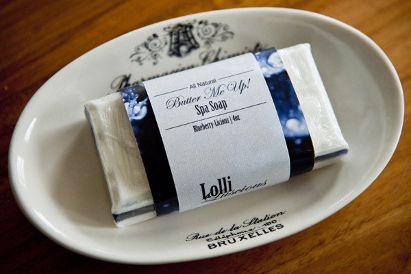 Blueberry-Licious (4oz.) Shea & Mango Butter Soap Bar ....sweet summer blueberries.