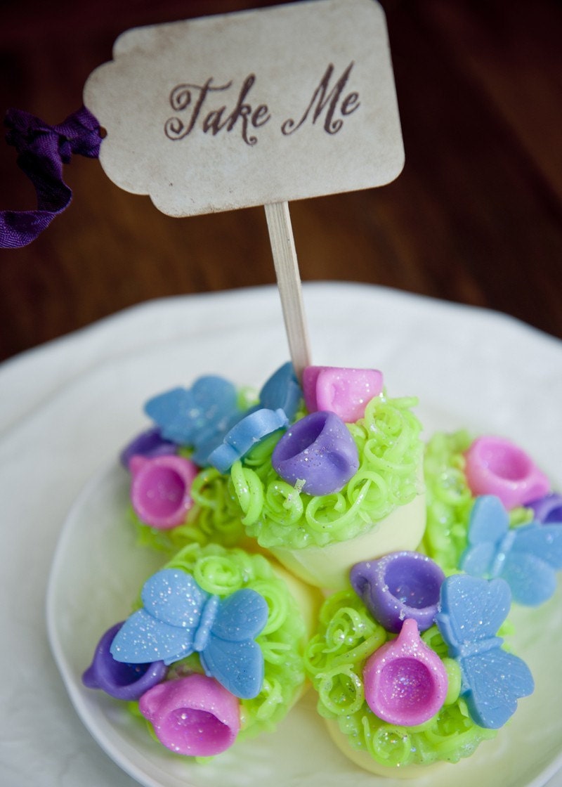 Tea Party (Alice in Wonderland) Lolli Soap Tart ... adorable party, wedding and shower favors.