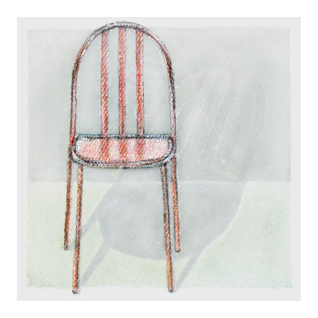 Chair Art - Designer Furniture Still Life on 5x5 Canvas Print Art Block - Mallet-Stevens Stacking Chair - Wall Art - Home Decor
