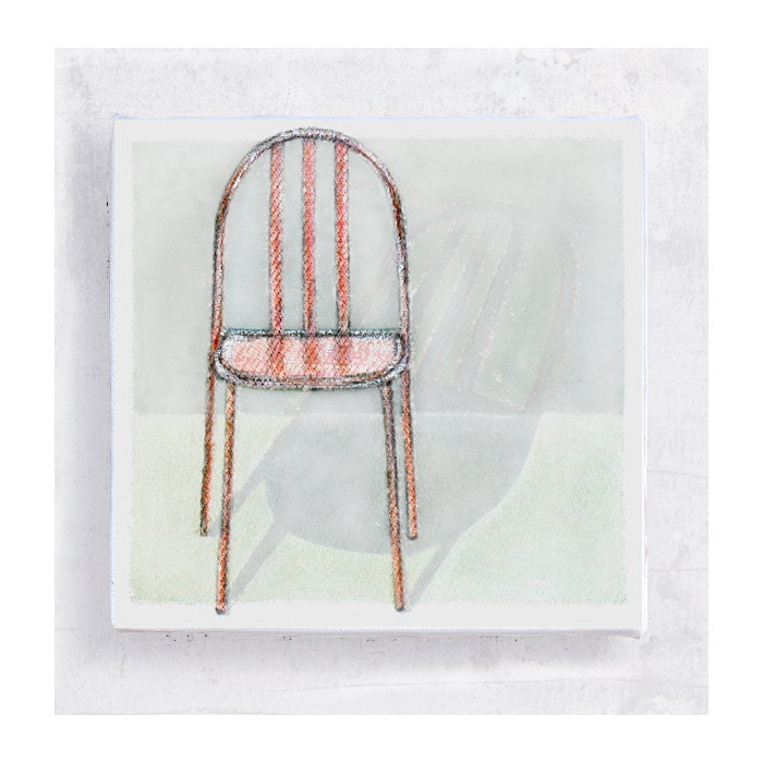 Chair Art - Designer Furniture Still Life on 5x5 Canvas Print Art Block - Mallet-Stevens Stacking Chair - Wall Art - Home Decor