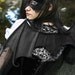 Sculpted Leather Bat Wings In Black