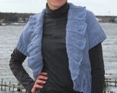 By The Sea Cardigan, knitted from the top down raglan sleeve lace front sweater.   PDF knitting pattern