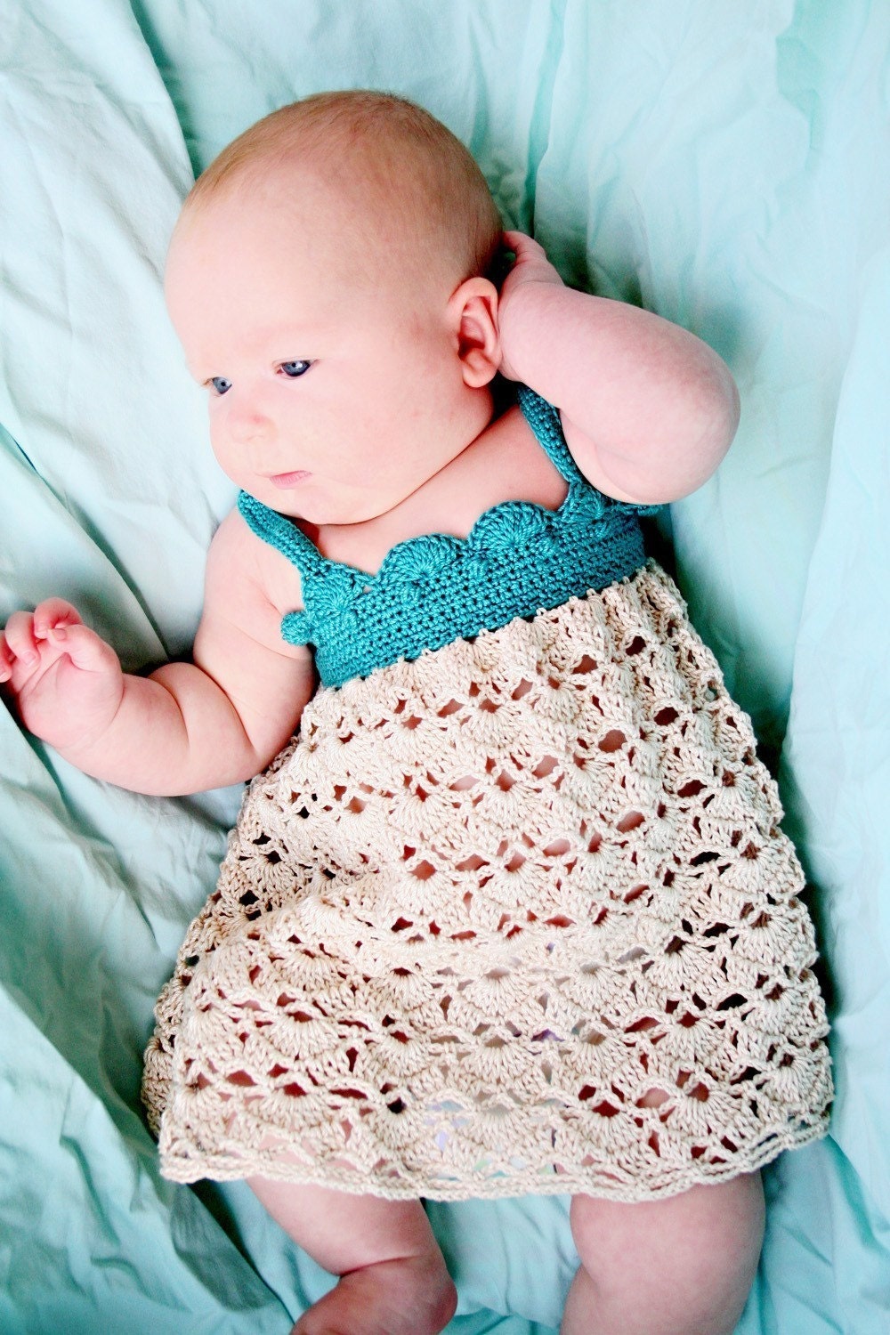 PDF Crochet Pattern for Baby Belle Dress- Permission To Sell Finished Items