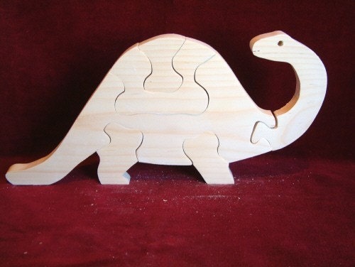 Brontosaurus Puzzle, Unfinished Pine