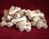 Party Pack of 30 Unfinished Pine Mini Vehicles