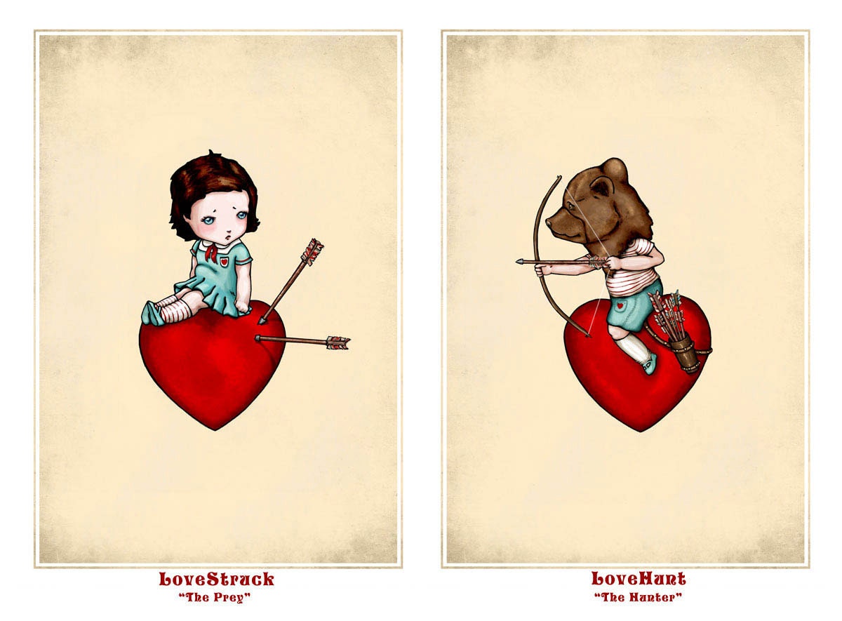 LOVELY OFFER -- Hunter n Prey  -- Pair of Prints --