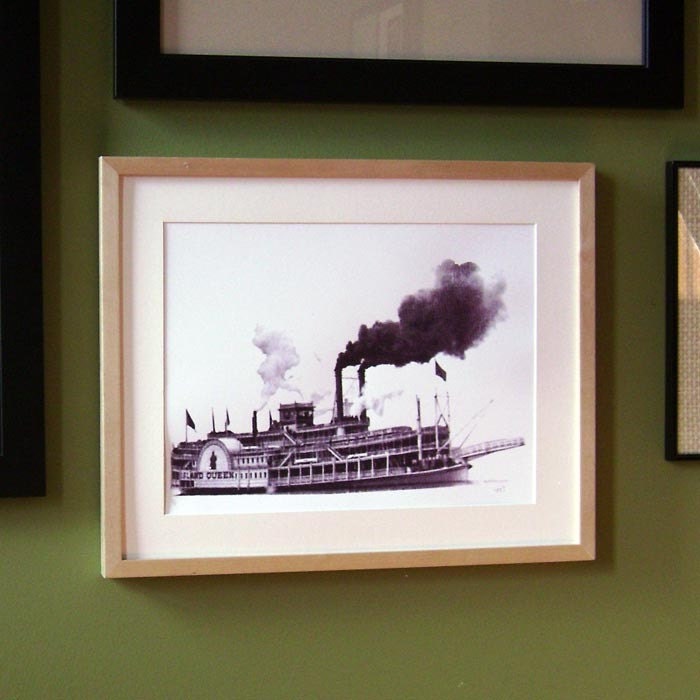 Cincinnati Island Queen Ohio River Riverboat Limited-Edition Screenprint