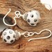 Black and White, Metallic Spotted Lampwork Earrings