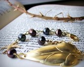 Sylvia Dark Romance Bird With Bronze Pearl Bracelet