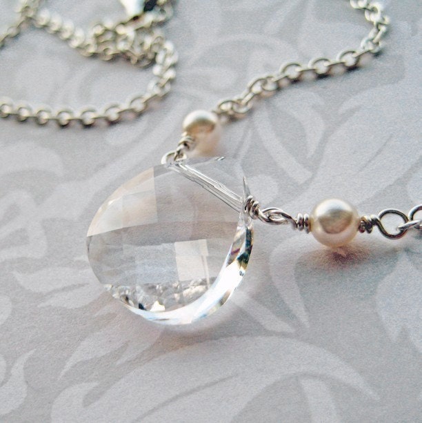 CRYSTAL CLEAR Briolette Necklace