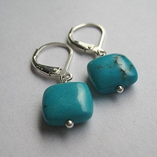 Turquoise SQUARE earrings