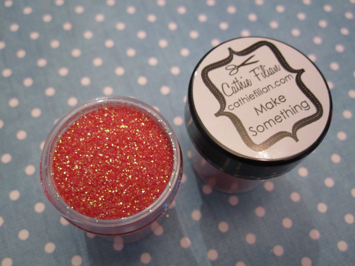 Coral Glitter - Ultra Fine - Semi-Transparent Art - Ultrafine - Color: Vintage Salmon Orange