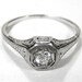 Antique 18K White Gold Art Deco DIAMOND ENGAGEMENT or Wedding Ring - Filigree Band 0.30 Ctw - Dated 1918 - GORGEOUS - Offered by edmdesigns