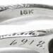 Antique 18K White Gold Art Deco DIAMOND ENGAGEMENT or Wedding Ring - Filigree Band 0.30 Ctw - Dated 1918 - GORGEOUS - Offered by edmdesigns