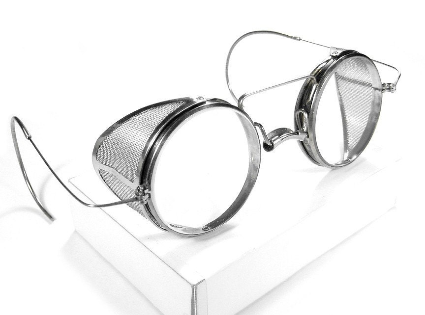 Wire Mesh Side Shield Safety Glasses