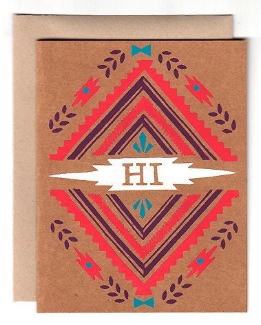 Hi Desert Coral Card