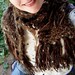 Scarf - Dark Brown Hand Knit Chocolate Ganache with Fringe - Warm, Snuggly, Cuddly, Furry