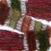 Hand Knit Scarf & Photo Prop with Fringe, Red, Brown and Green 'Cedar Forest'