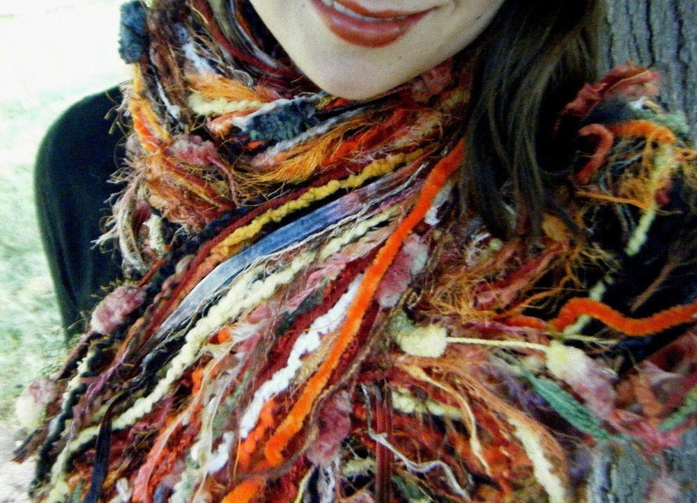 SCARVES Fashion Accessories Scarf Orange, Brown, Black, Yellow, White, Green