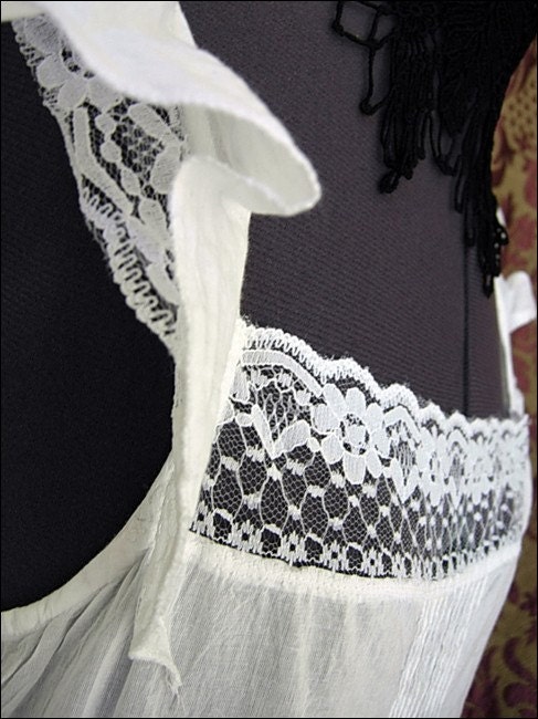 White Cotton Gibson Girl Chemise