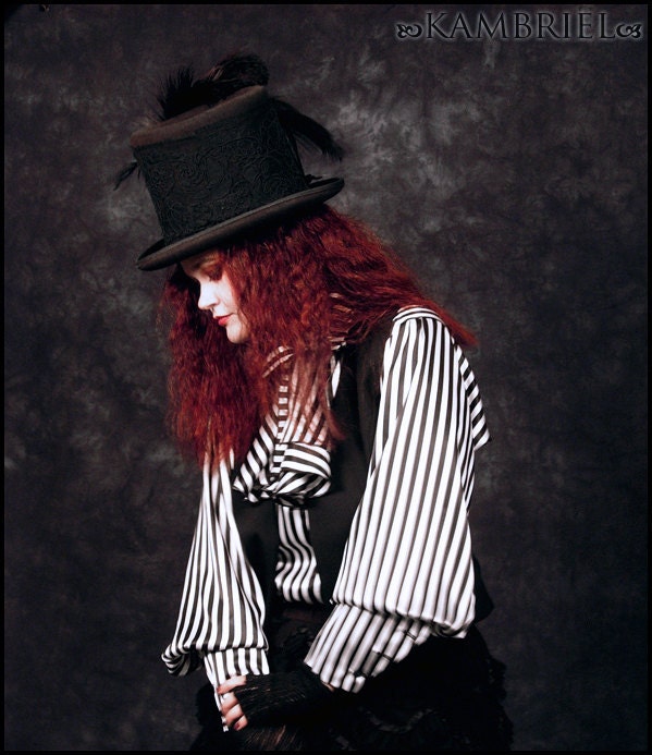 Striped Bastian Shirt & Ascot Set by Kambriel - Unisex design