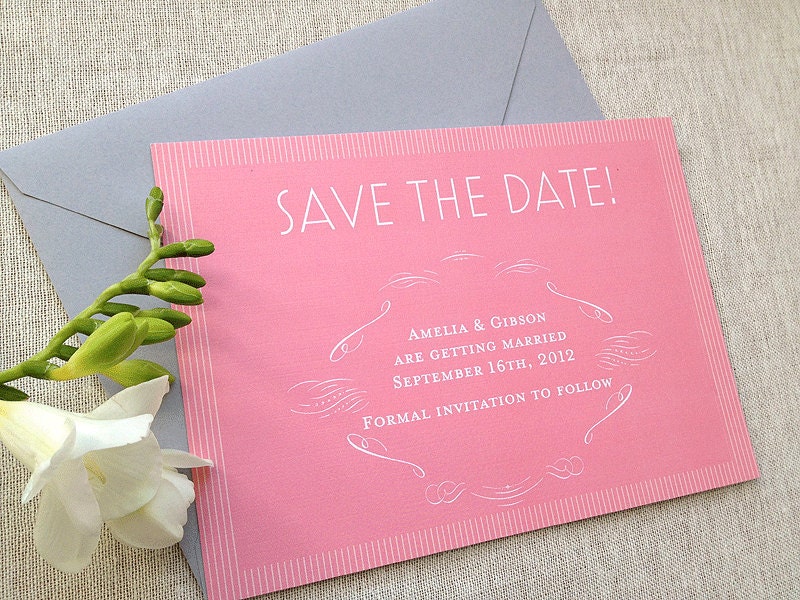 Stylish and Whimsical Wedding Save the Dates