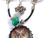 Bottle Cap pin SALE Alices Queen of Hearts Recycled