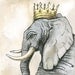 Elephant King (an original 8x10 hand painted king)