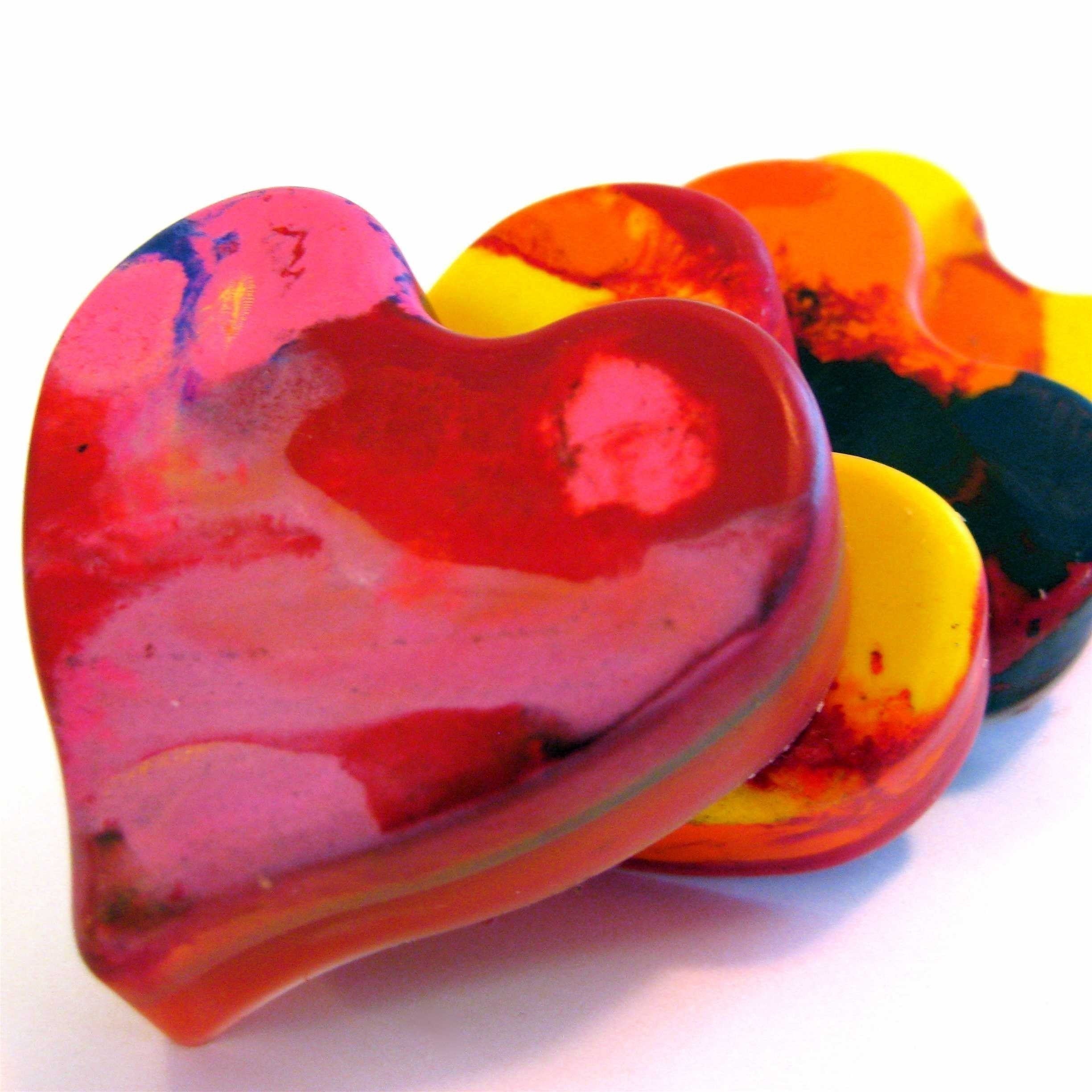 Jumbo Heart Rainbow Crayons (Set of 3)