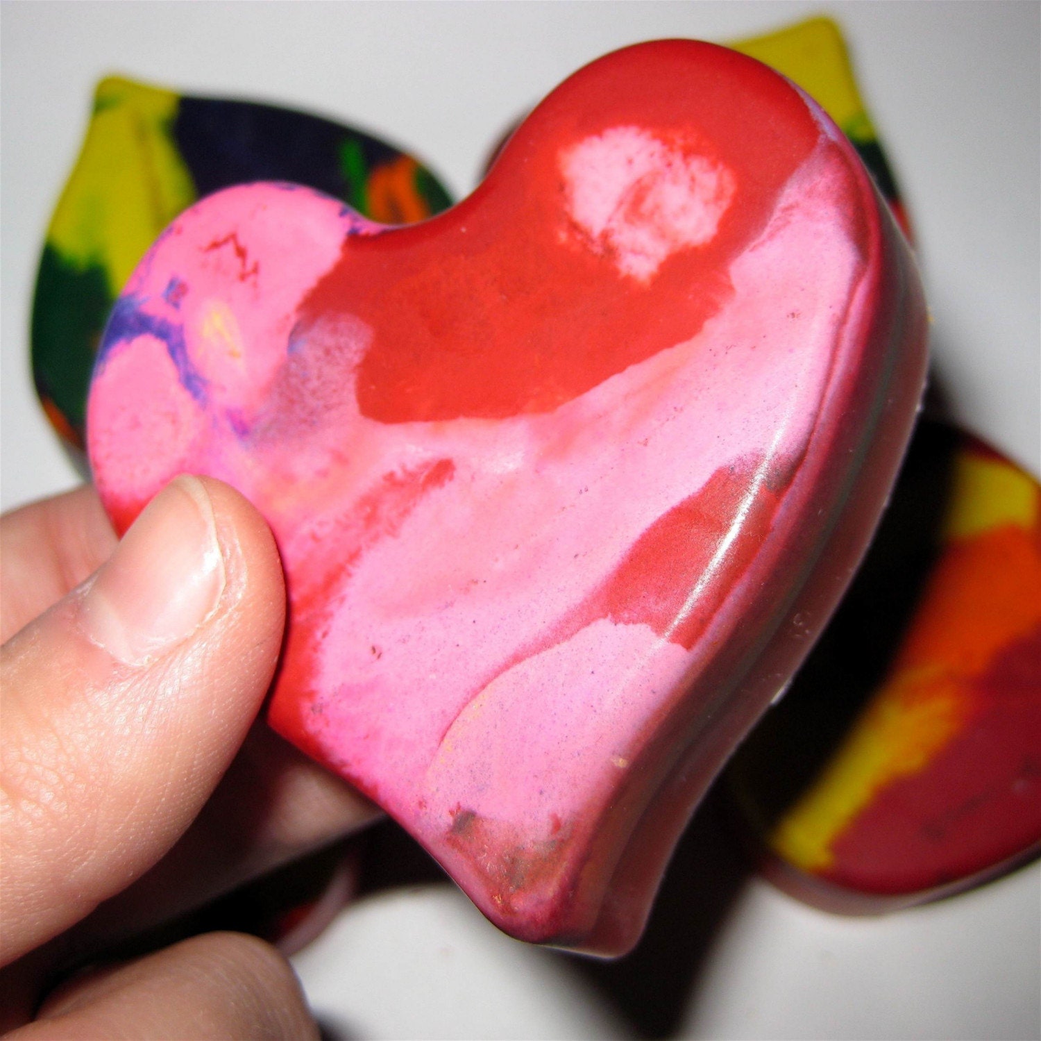Jumbo Heart Rainbow Crayons (Set of 3)