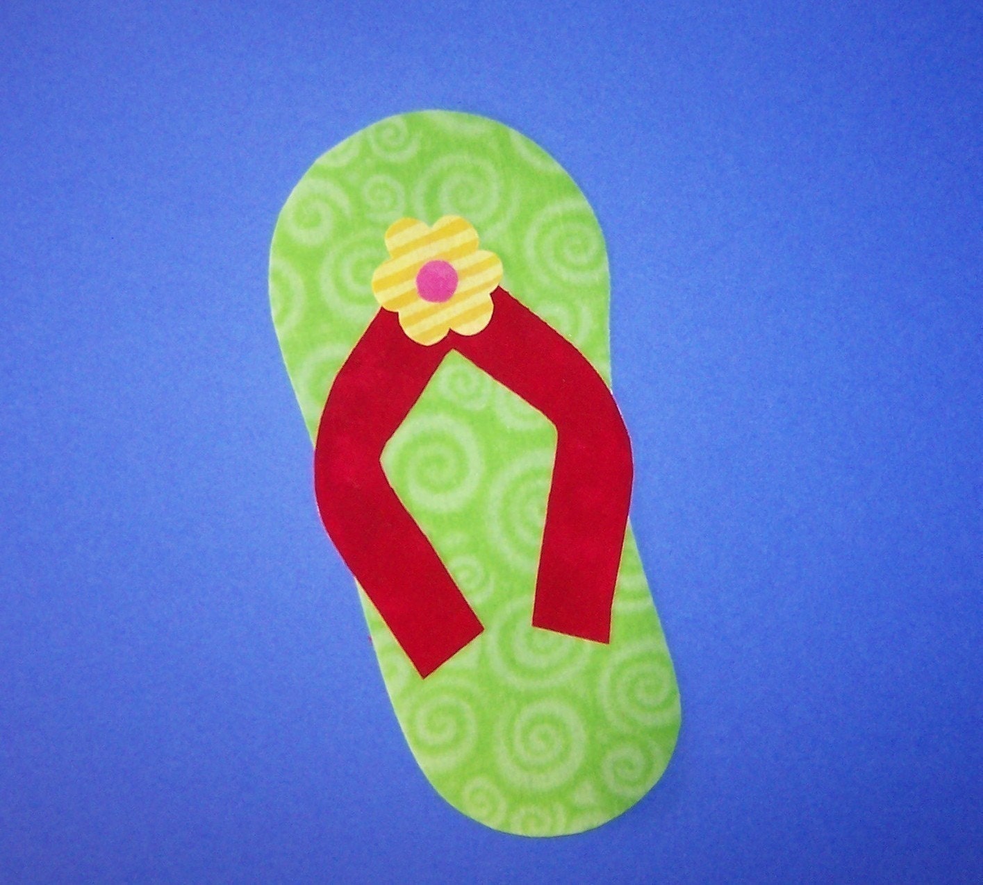 Fabric Applique TEMPLATE ONLY Flip Flop
