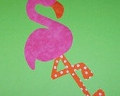 Fabric Applique TEMPLATE Pattern Only FLAMINGO.....New