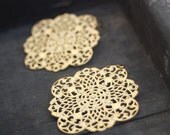 Gold Filigree Medallion Earrings, Gold Dangle Earrings, Gold Chandelier Earrings