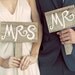 Wedding Sign Mr & Mrs Sign Photo Props Country Weddings. Hand Held Signs Just Married Sign Wedding Photo Props