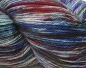 Hand painted yarn, merino wool sock yarn - Lupin