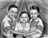 Portrait Drawing From Your Photo 9 x 12 in (22.86 x 30.48 cm) - Wedding, Pets, New Baby and More