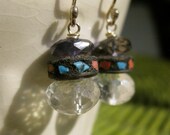 Tibetan Mala Bead with Crystal Clear Aquamarine and Iolite