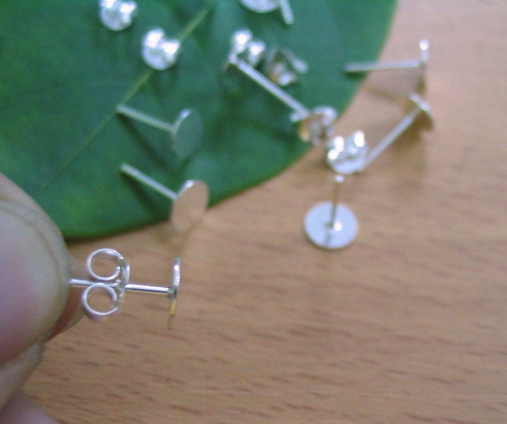 20 pairs of 925 sterling silver earring post and earring back