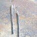 Silver Linear Earrings. Everyday Jewelry. Sterling Silver. Hammered.