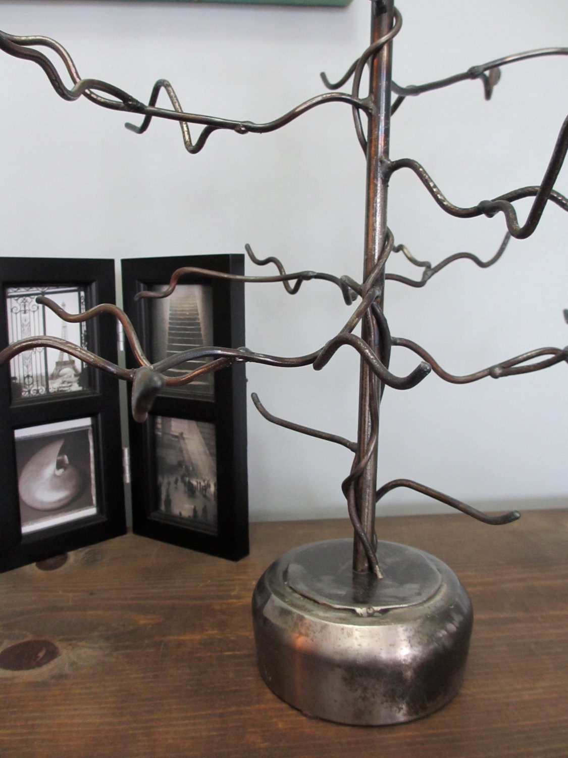 January Tree. Handwelded recycled steel tree for jewelry or decoration, Made to Order