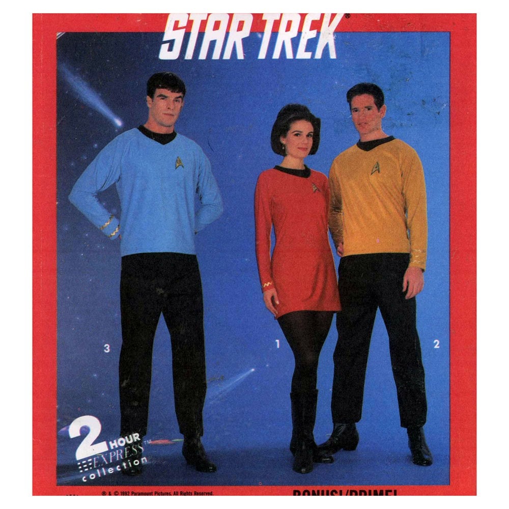 90s Simplicity 8028 Star Trek costume sewing pattern Size XXS-LRG