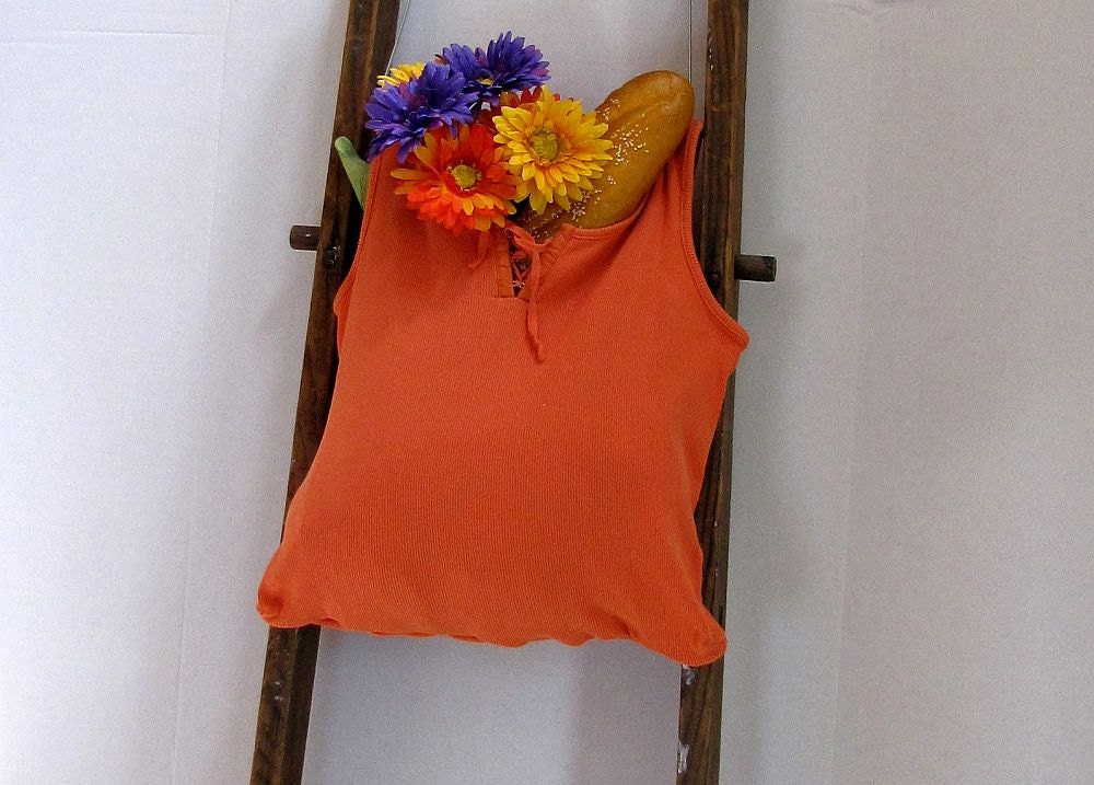 Hand-held Orange Tie Market Bag by Fashion Green T Bags