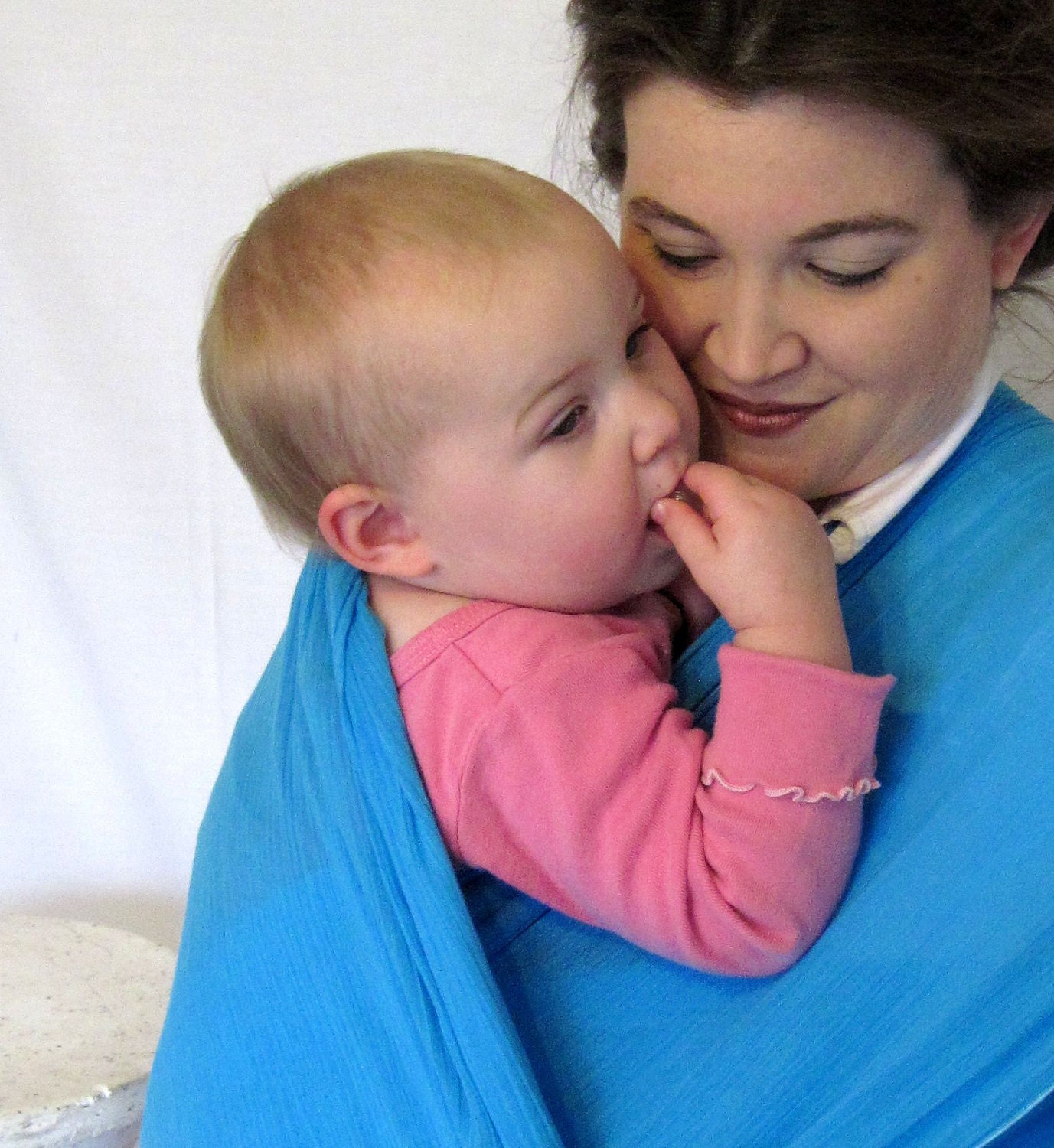 Gauze Baby Wrap - Baby Carrier Sling - Deep Aqua color - DVD included