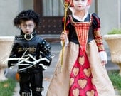 Tim Burton children's costumes - Edward Scissorhands or the Red Queen - Custom Made