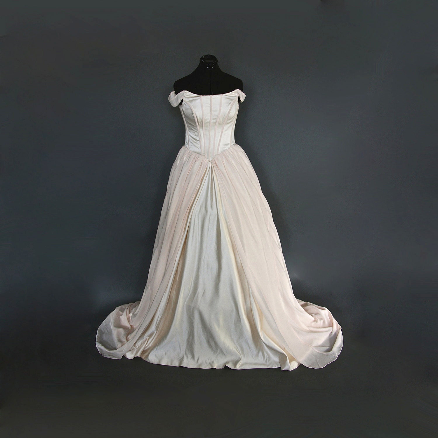 Blushing Champagne Wedding Gown - Sample Gown Size 8-12